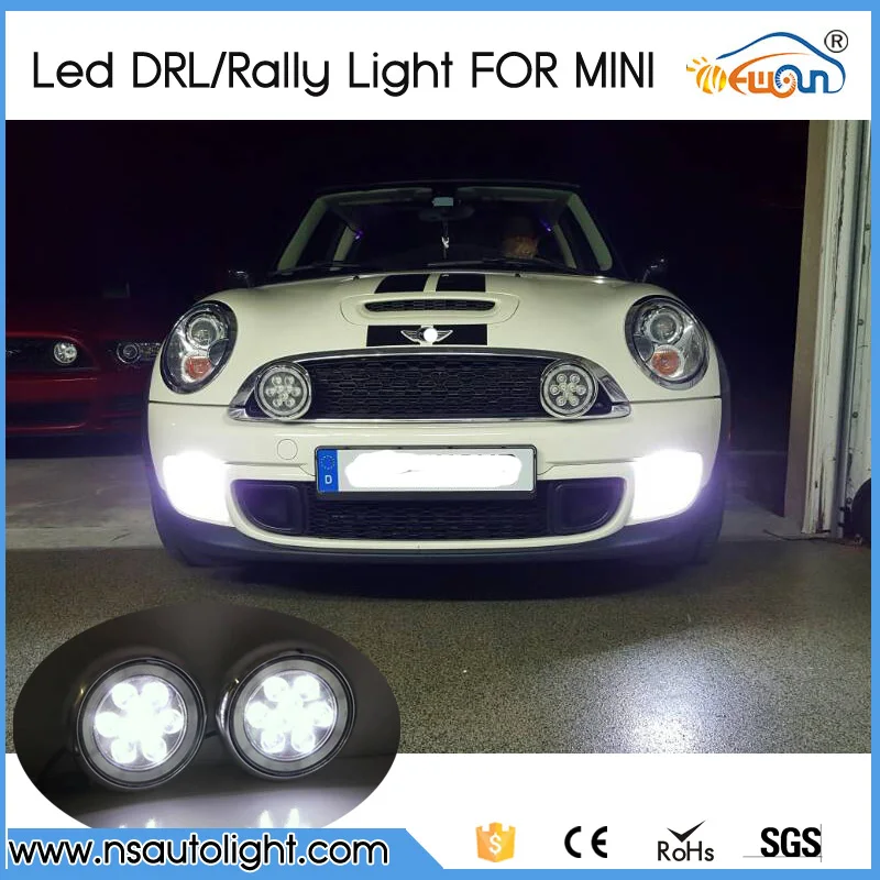 

Free Shipping Super bright Daylight guide design LED Daytime Running lights/ Rally light for All Mini cars