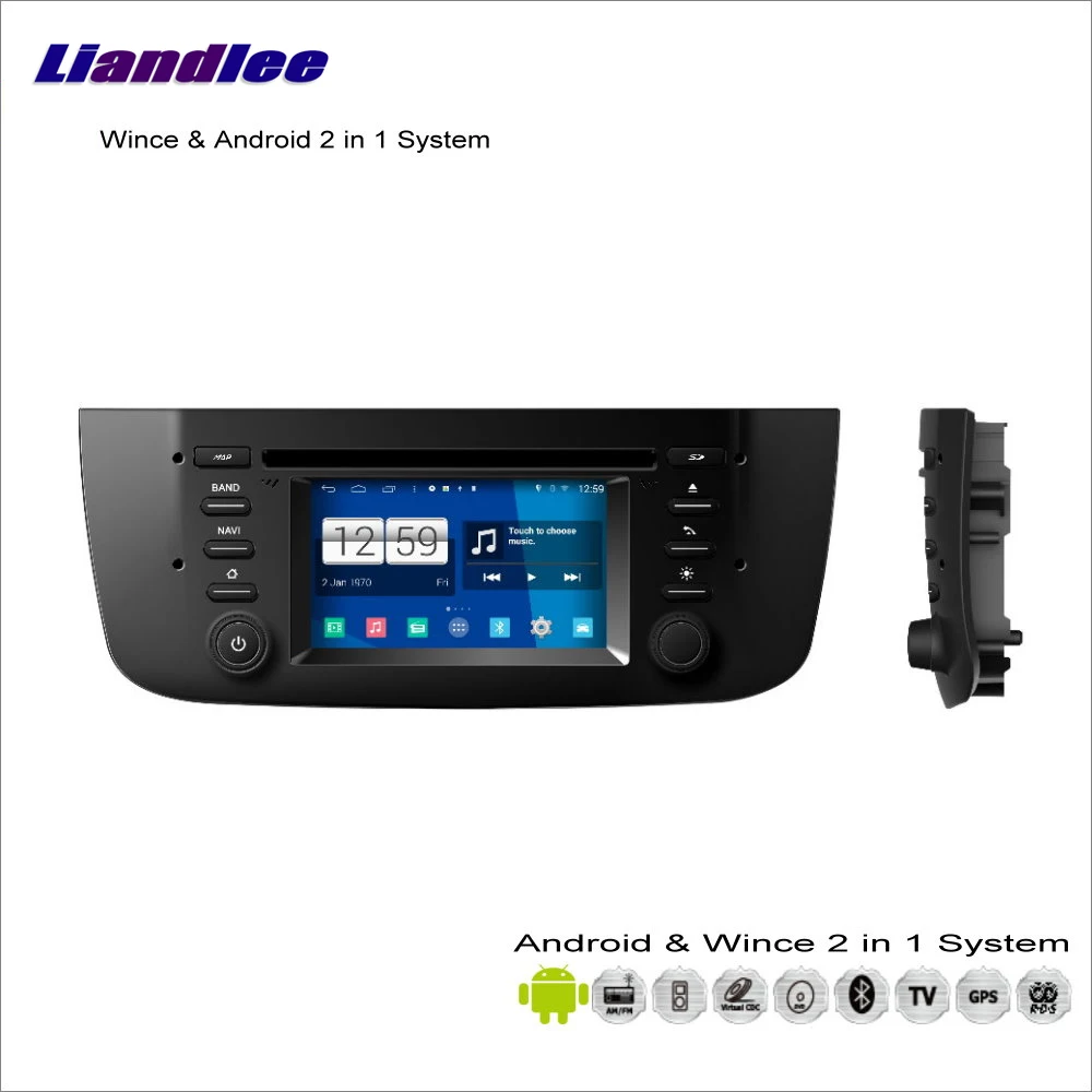 Cheap Liandlee For FIAT Linea / Punto 2012~2014 Car Radio CD DVD Player GPS Nav Navigation Advanced Wince & Android 2 in 1 S160 System 2