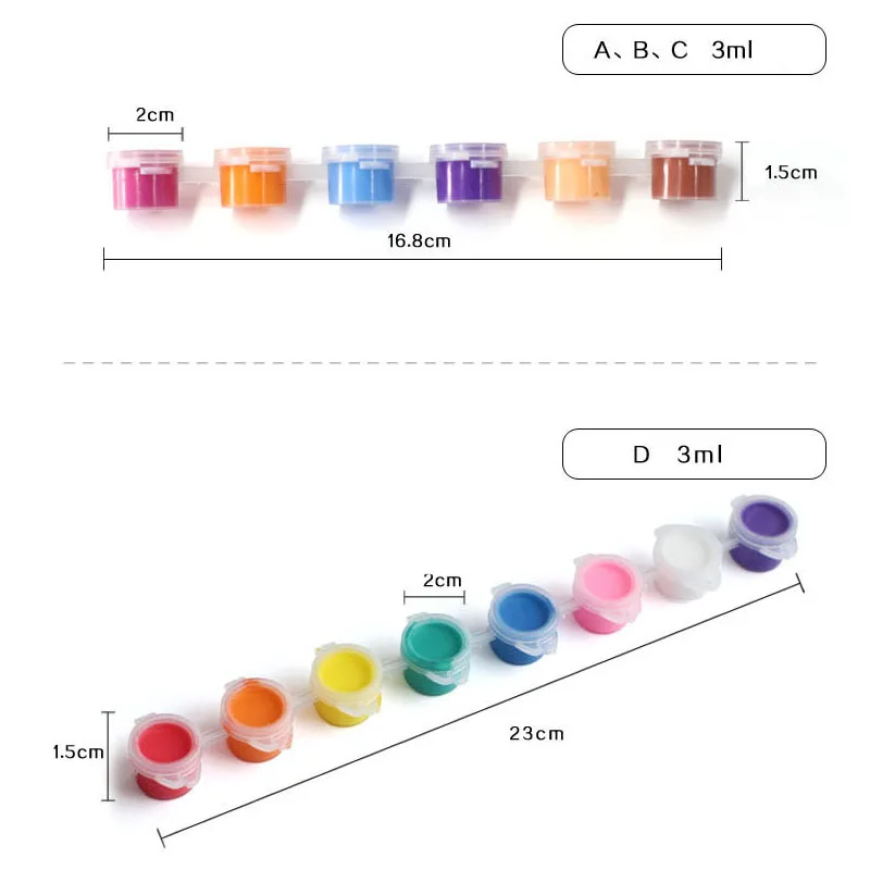 6/8 цветов набор акриловых красок для рисования по номерам одежда Текстиль Ткань ручная краска ed настенная штукатурка краски ing рисунок для детей