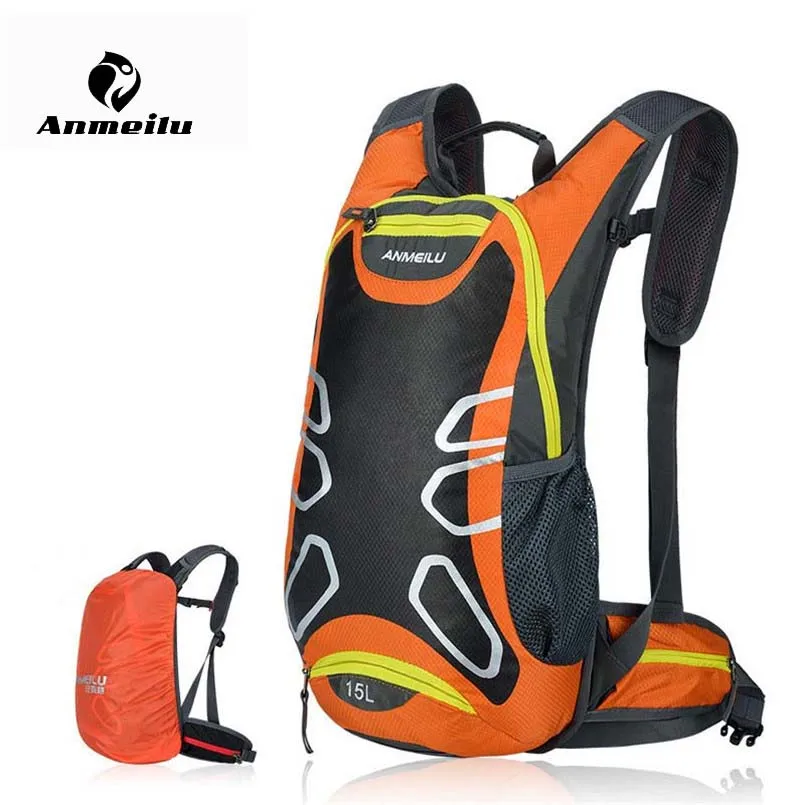 

Anmeilu 15L Waterproof Cycling Bicycle Backpack Nylon Outdoor Sport Bike Bag With Rainproof Cover Travel Backpack Pack Rucksack