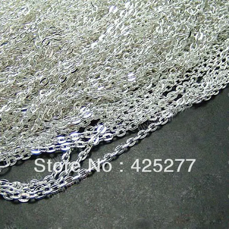 

Free shipping Metal Jewelry Link Necklace Iron Chains silver color Chain size:2mm Extended chain 10 Meter 019002012
