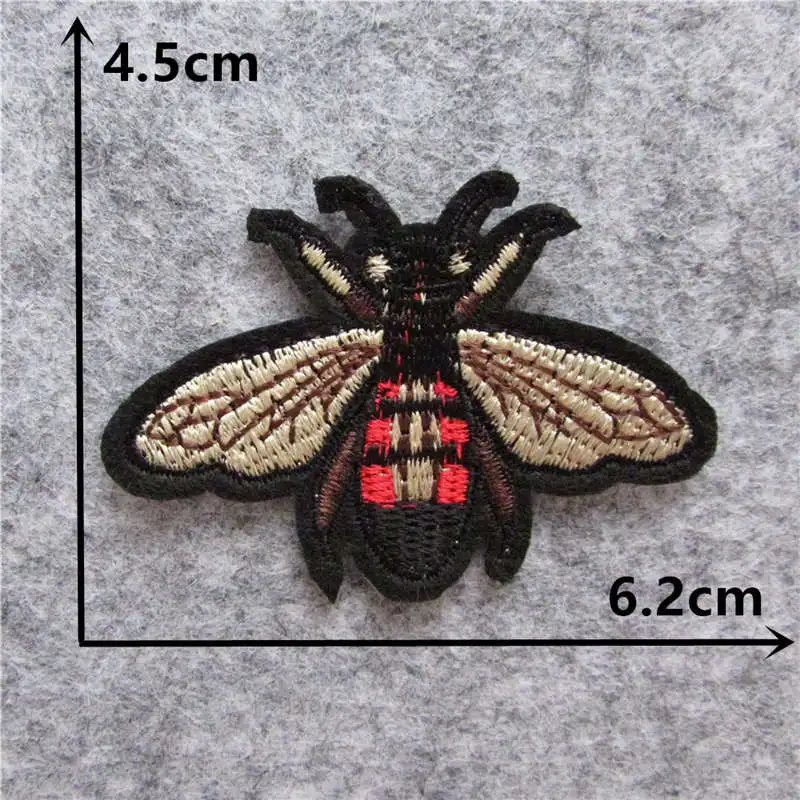 Швейная одежда, Высококачественная нашивка, железная вышивка, нашивки, исправление, аппликация, мотивы, Пришивные наклейки для одежды, корона, пчела, Новинка - Цвет: C5894