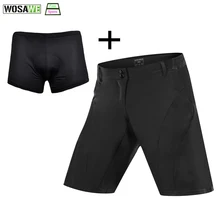 WOSAWE велосипедные шорты для спуска на гору, велосипедная одежда, дорожный MTB, мужские и женские велосипедные шорты для отдыха на велосипеде, велосипедное нижнее белье с подкладкой