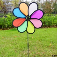 Прямая поставка игрушки в виде ветряной мельницы для детей украшения сада 8 листьев красочные на открытом воздухе Спиннер May30