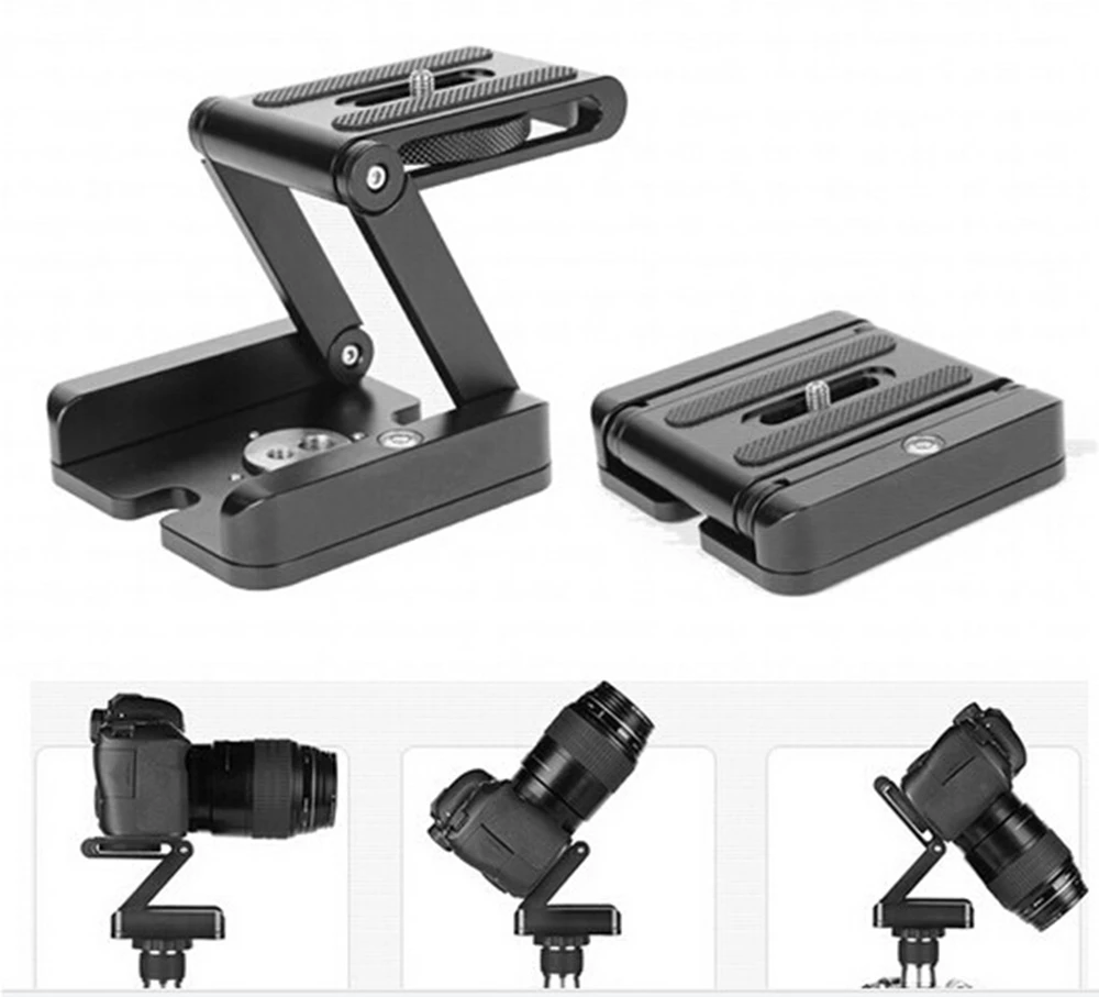 Professional Camera Flex Tripod Z Pan & Tilt Aluminum Folding Z Tripod
