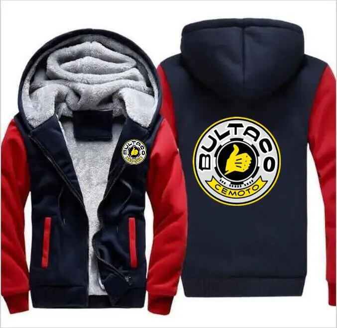 

New thick hoodie, sports camouflage jacket BULTACO CEMOTO hoodie zipper autumn and winter fleece long-sleeved jacket