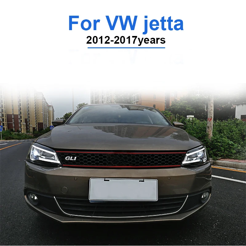 Roadot светодиодный фары для VW Jetta 2012 2017 Автомобильный свет с двойными линзами авто