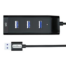 Новое высокое Скорость 4 Порты и разъёмы USB 3,0 Портативный компактный концентратор адаптер для ПК ноутбук компьютер перекачивающий рукав высокого качества с 120 см кабель