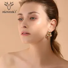 Viennois золотые и серебряные зажимные серьги-клипсы с узлом для женщин, геометрические серьги, модные вечерние ювелирные изделия