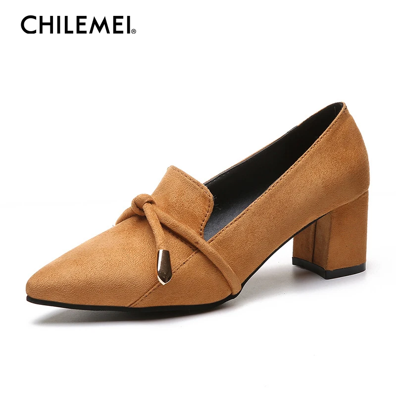 Bow Single Shoes Women Black Work Shoes Female Banquet Spring Autumn