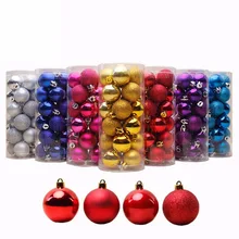 

24 PCS 4cm 6cm 8cm Modern Shiny Christmas Tree Ball Baubles Party Wedding Hanging Ornament Christmas Decoration Supplies