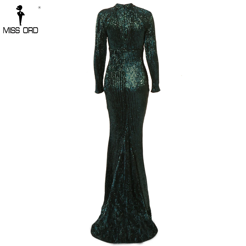 Missord, женские сексуальные платья с высоким вырезом, женские вечерние платья с блестками, элегантное блестящее платье максиFT18715-1