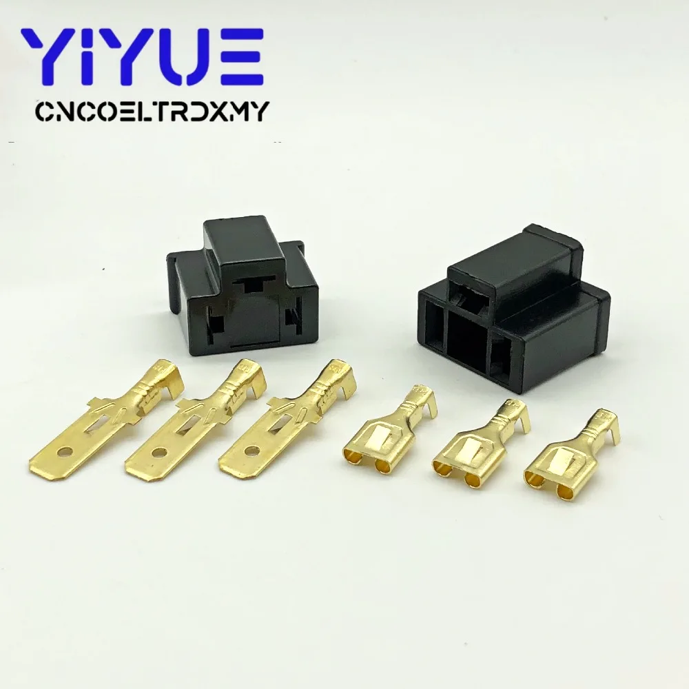 3Pin H4 Car connector plug H4 Auto holder plug 7.8mm lamp plug bulb socket for Male + female (3)