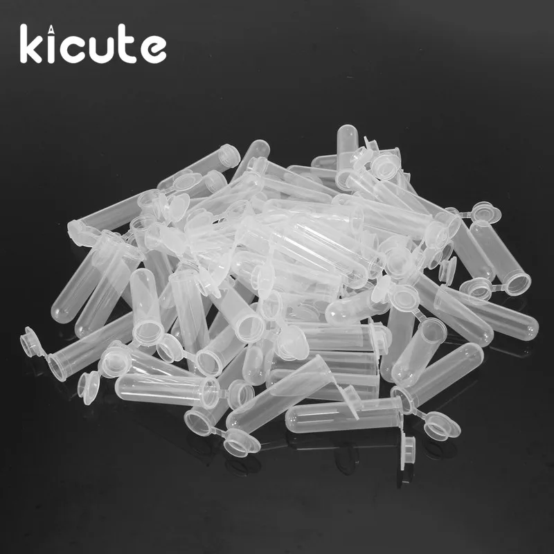 Kicute 100 шт. Горячая Микроцентрифуга пробирка прозрачный пластиковый флакон