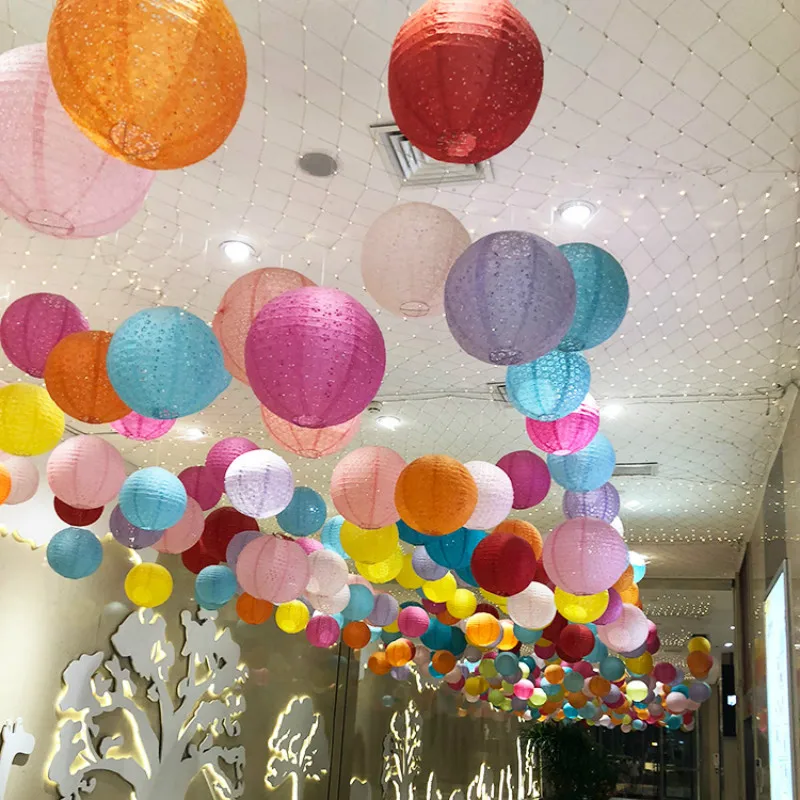 1 шт. 12 Дюймов 30 см круглые подвесные фонарики DIY шар бумага фонарь бар Decora дети