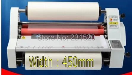 Double side or single side Hot Roll Laminator Laminating Machine 17.7inch Four Rollers 2017 Latest Version