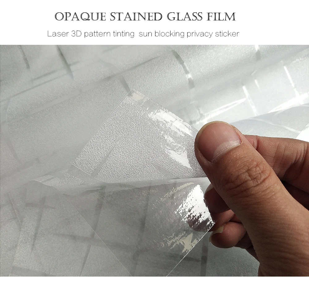 Frosted Static Cling Windows Film Decorative Privacy Glass Film Opaque for Hotel,Home Bedroom Vinyl Window Stickers