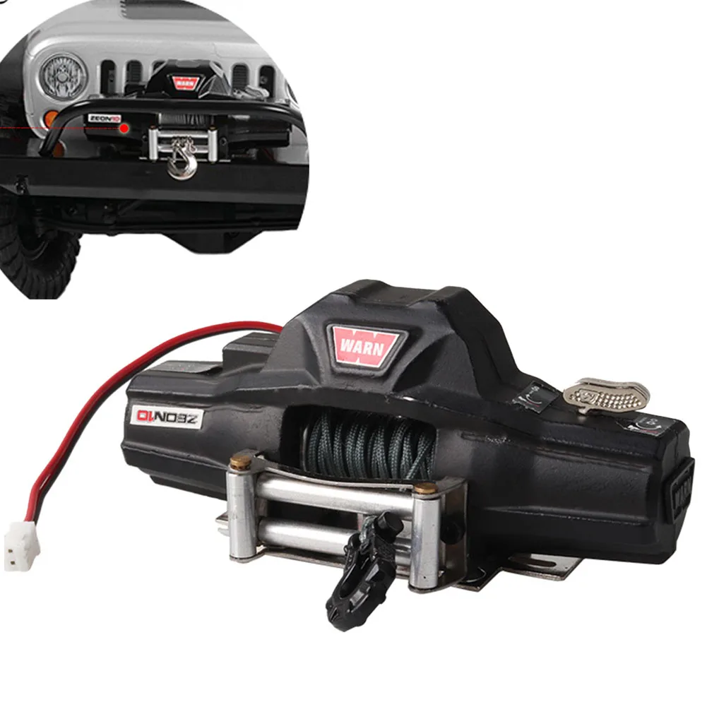 

Mini Accessories Black Spare Part Simulated Winch Double Motor Metal Electric Automatic Durable Car For 1/8 RC Crawler