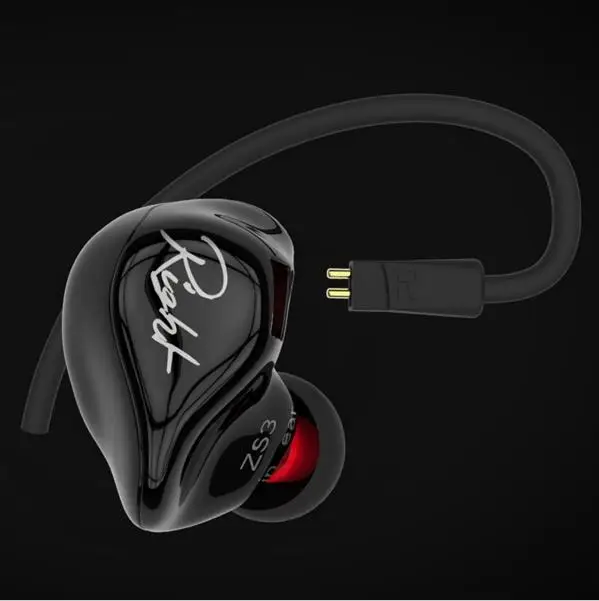 AK 2016 KZ ZS3 In Ear Earphone Stereo Headset Noise Cancelling Replaced Wire HIFI Earbuds Support wholesale With Smooth Shell
