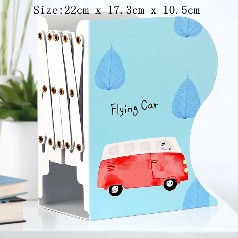  1PC Kawaii Unicorn Metal Desk Book Holder Retractable Bookends Students Desk Organizer Office Schoo