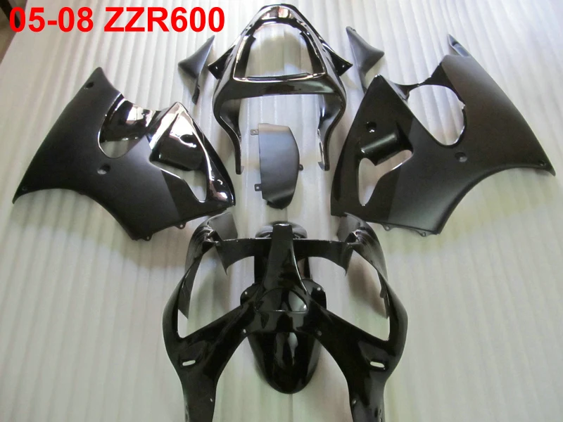 Литые под давлением Обтекатели для Kawasaki Ninja ZZR600 2005 2006 2007 2008 черные 05 06 07 08 TW50 |