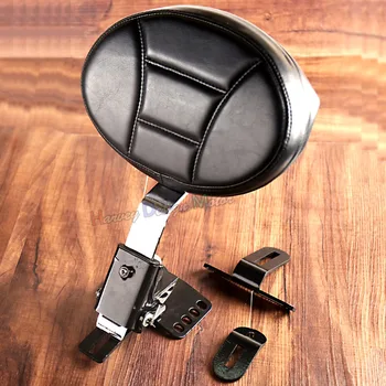 

Adjustable New Plug In Driver Rider Seat Backrest Kit&Back Pocket For Harley Touring Electra Road Street Glide Road King 1997-18