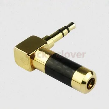 

1pcs .5mm 1/8" Plug TRS 3-Pole stereo Audio 6mm cable connector welding right angle connector