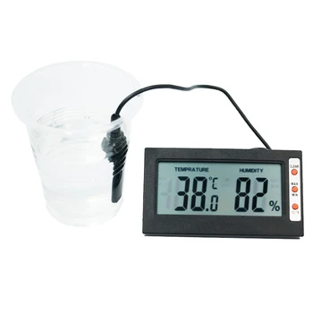 

By dhl/fedex 100pcs new LCD Digital Thermometer Hygrometer Temperature Humidity Meter with Probe -50C~+70C/ -58F~+158F