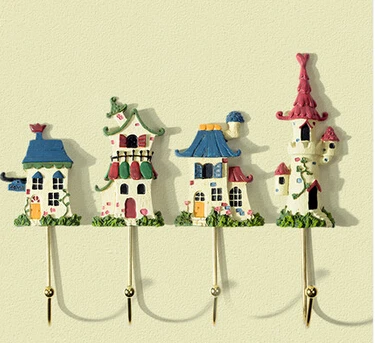 

Iron wall coat hooks creative force American dream cabin porch resin decorative hooks