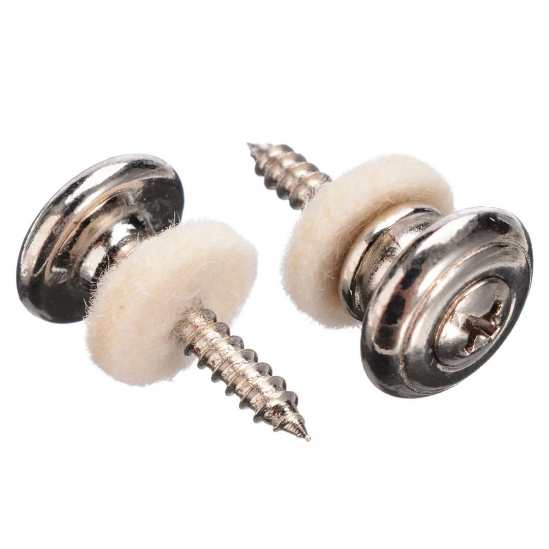 2pcs/set Silver/Gold/Black Chrome Copper Mushrooms Heads Guitar Strap Locks Pins Buttons Guitar Accessories New