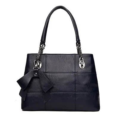 MENGXILU, роскошные сумки, женские сумки, дизайнерские, овчина, кожа, сумки на плечо,, бант, сумка через плечо, женская сумка - Цвет: blue