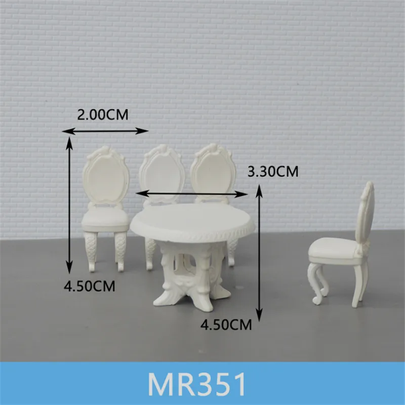1 компл./лот весы 1:25 Пластик миниатюрная мебель стол и стул для строительства поезда Макет железной дороги декорации аксессуары - Цвет: MR351