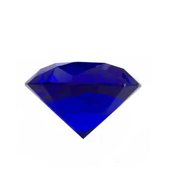

Sapphire 30mm 10pcs Glass Diamond Crystal Art Paperweight For Bar Decoration Big Promotion