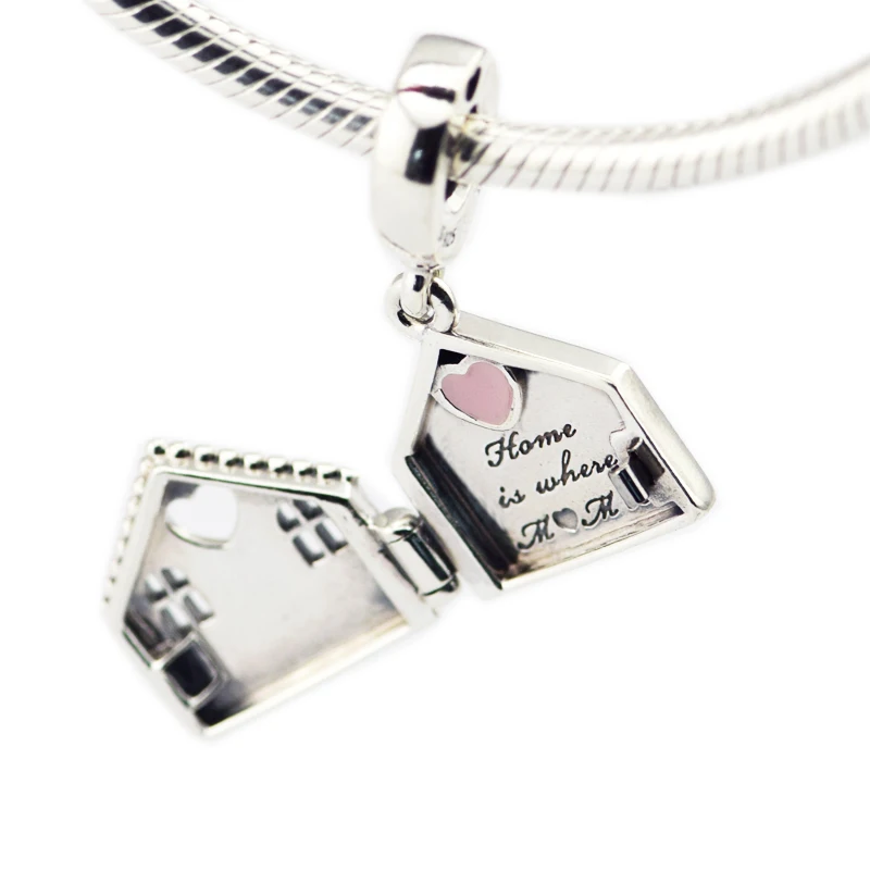 

Pandulaso Mother's Day Perfect Home Hanging Charm Fits Charms 925 Silver Original Bracelets For Woman DIY Beads Jewelry Making