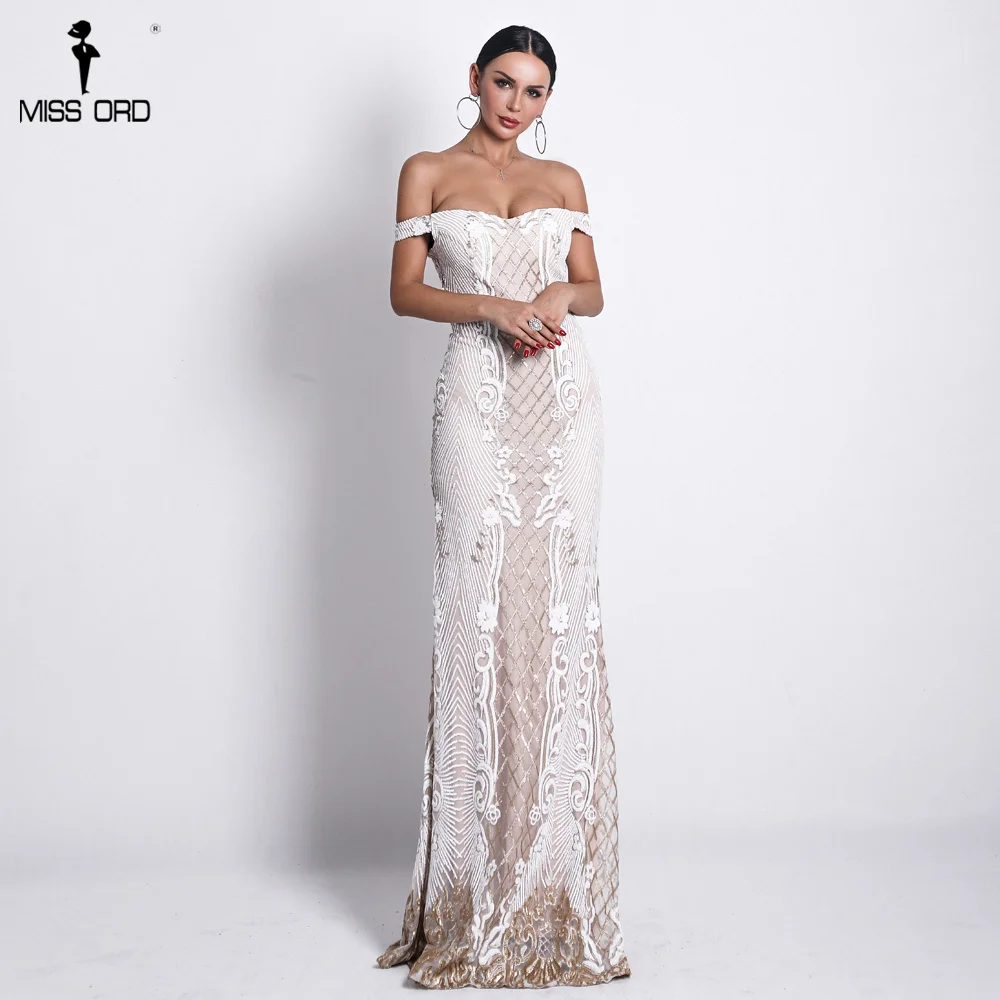 

Missord 2019 Sexy One Shoulder Backless Sequin Dresses Female Elegant Retro geometry Party Bodycon Reflective Dress FT18623