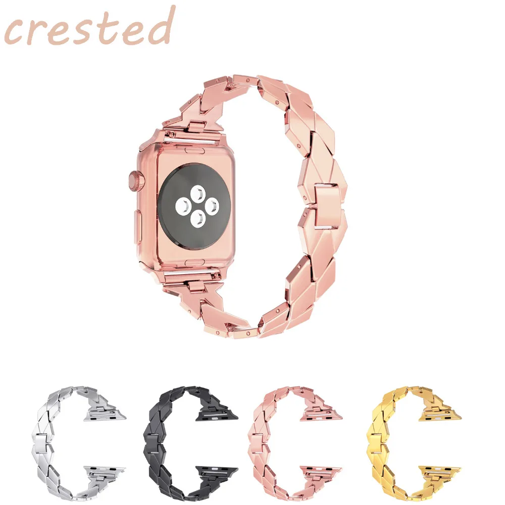 Prix AIGRETTES bracelet en acier inoxydable pour apple watch bande 42mm 38mm lien bracelet poignet de courroie de bande pour iwatch 3 2 1 boucle en métal sangle