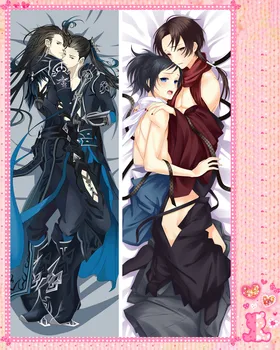 

Anime Cartoon xxb Double Bolster Hugging Pillow Case Pillow Cover Pillowcase Peach Skin 2 Way No.59023