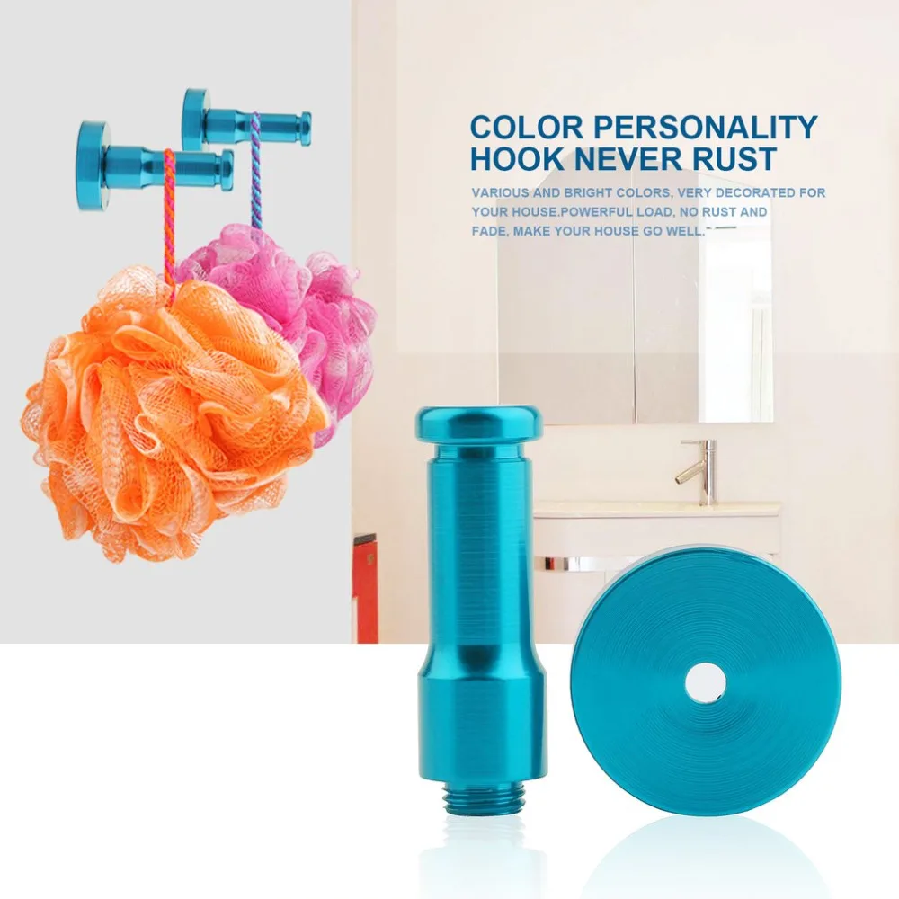 

10 Colors Space Aluminum Multi-color DIY Towel Wall Hook Nail Bathroom Kitchen Clothes Key Hat Rack Bag Hanger Holder dector
