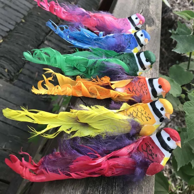 Various Styles Decorative Foam Feathers Birds Artificial Craft Bird For Bride Party,Birthday Decorations kids,Wedding Decoration