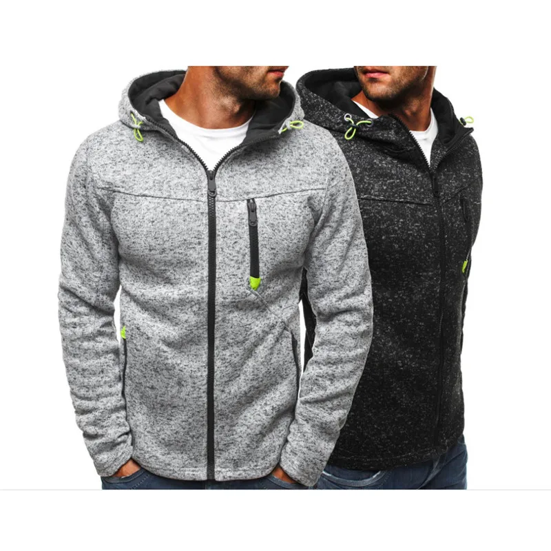 

Gym Personality Zipper Hoodies Men Male Slim Fashion Solid Color Hoody Tracksuit Hip Hop Autumn 2019 Cotton Sweatshirt Mens