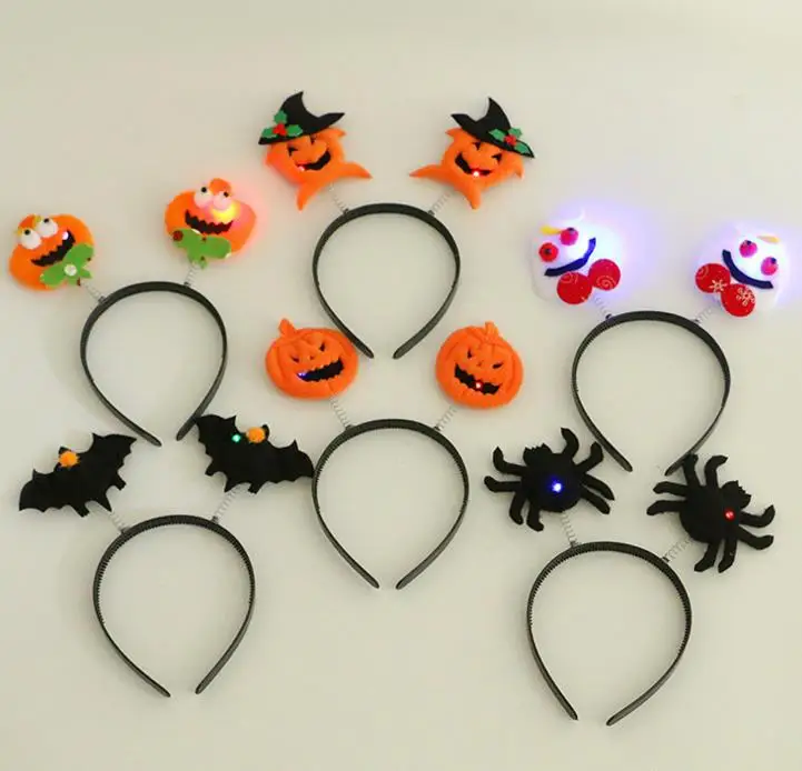 Halloween Party Fancy Dress Costume Led Glow Headbands Pumpkin Bat