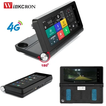 

7" IPS 4G Car GPS Navigation Android 5.0 DVR Camera WIFI Bluetooth Full HD 1080P Dual Lens Rearview Camera free map