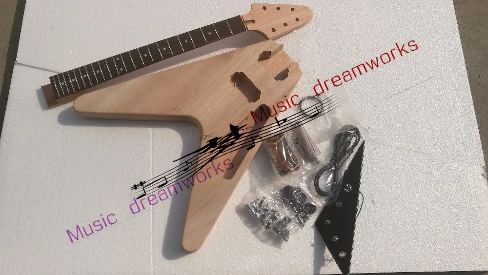 Китай OEM firehawk магазин fly электрогитара полу-готовая гитара, незавершенная, личная DIY