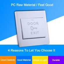 Eseye NO COM Exit Button Exit Switch For Door Access Control System Door Push Exit Door Release Button Switch Door Exit Button raykube r ds1 wireless door sensor with exit button locked