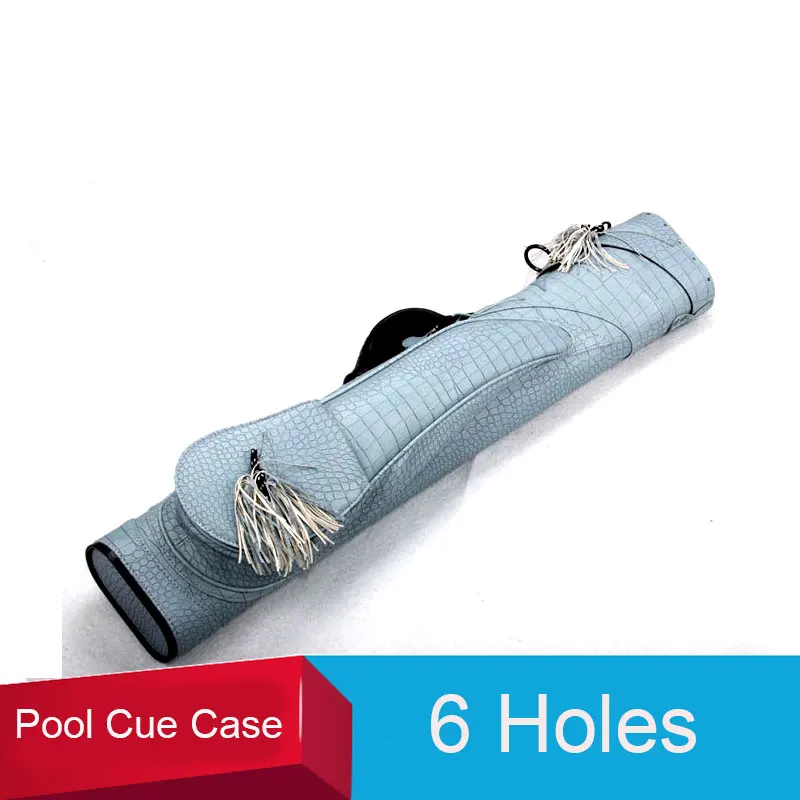 High Quality PU Pool Cue Case 1/2 Pool Billiard Cues Cases 6 Holes