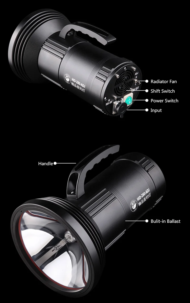 SHENYU супер яркий HID портативный прожектор сверхмощный большой диапазон ксеноновый прожектор полимерный литиевый аккумулятор со штативом