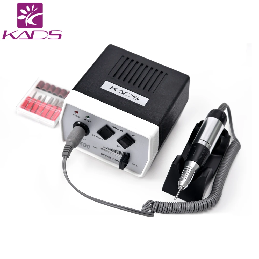 35 W Negro eléctrica uñas arte máquina de perforación de uñas de manicura pedicura archivos eléctrico manicura taladro y accesorio - 1