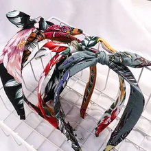 1 шт. повязки для женщин большой цветок ободок с заячьими ушами китайский стиль Ретро Простой высокого класса бант головная повязка G0408