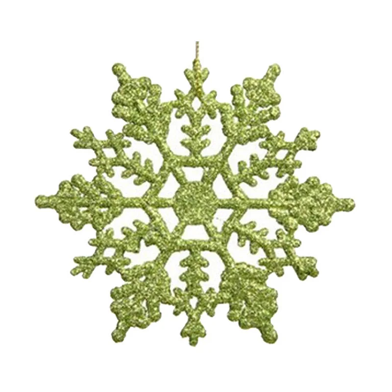

24Pcs/Set Glitter Snowflake Christmas Xmas Tree Ornaments Hanging Decoration Decor TB Sale