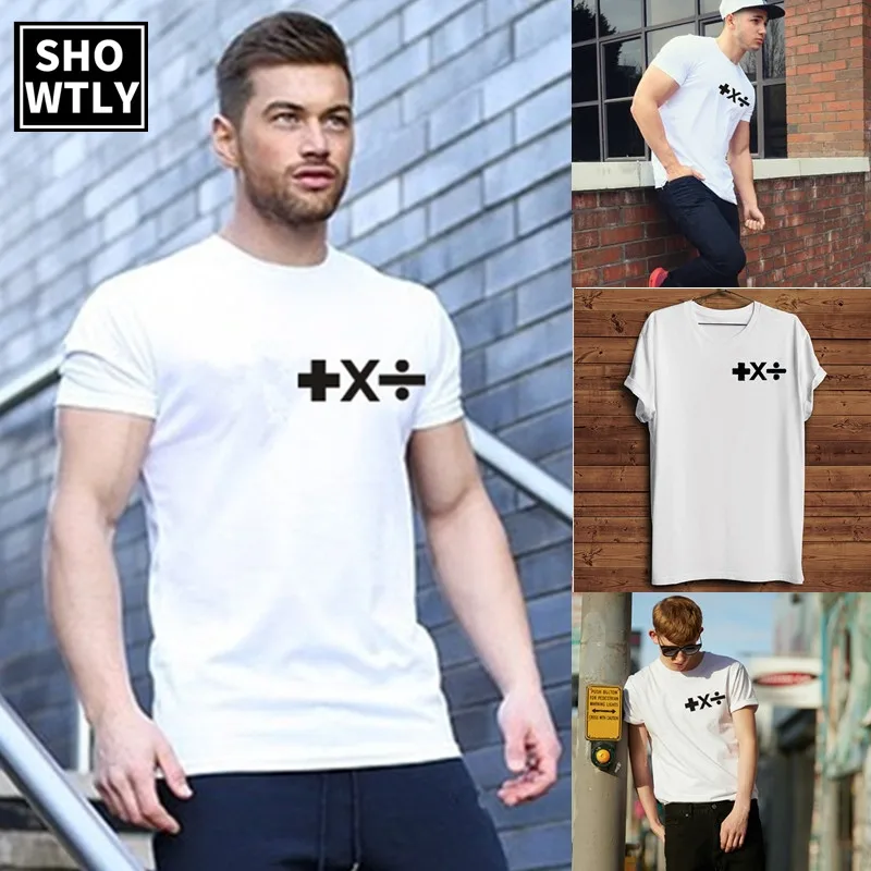 Эффектно Эд Ширан плюс X Divide альбомы футболка для мужчин's футболки повседневное хлопок короткий рукав